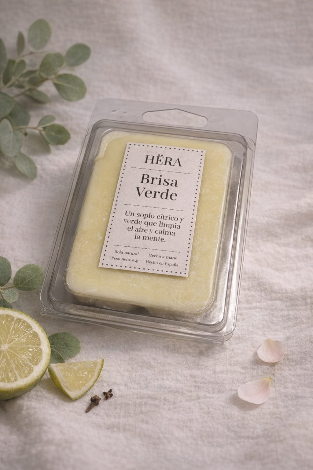 Brisa Verde – Wax Melt de Cera de Soja | Limón, Albahaca y Vetiver
