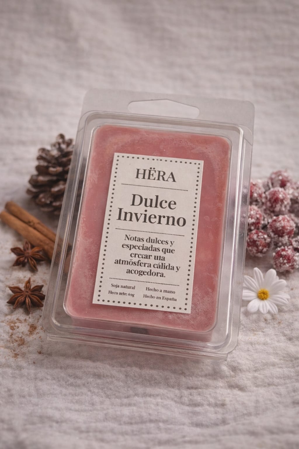 Dulce Invierno – Wax Melt de Cera de Soja | Bayas, Brandy y Canela
